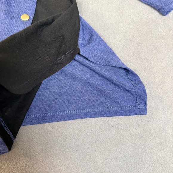 Retrology Women's Blue & Black V-Neck Soft Pull Over Top Button Accents- 1X- NWT - Picture 5 of 14